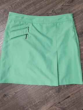 Mint Green Mini Golf  Skort with Zip Pocket Details